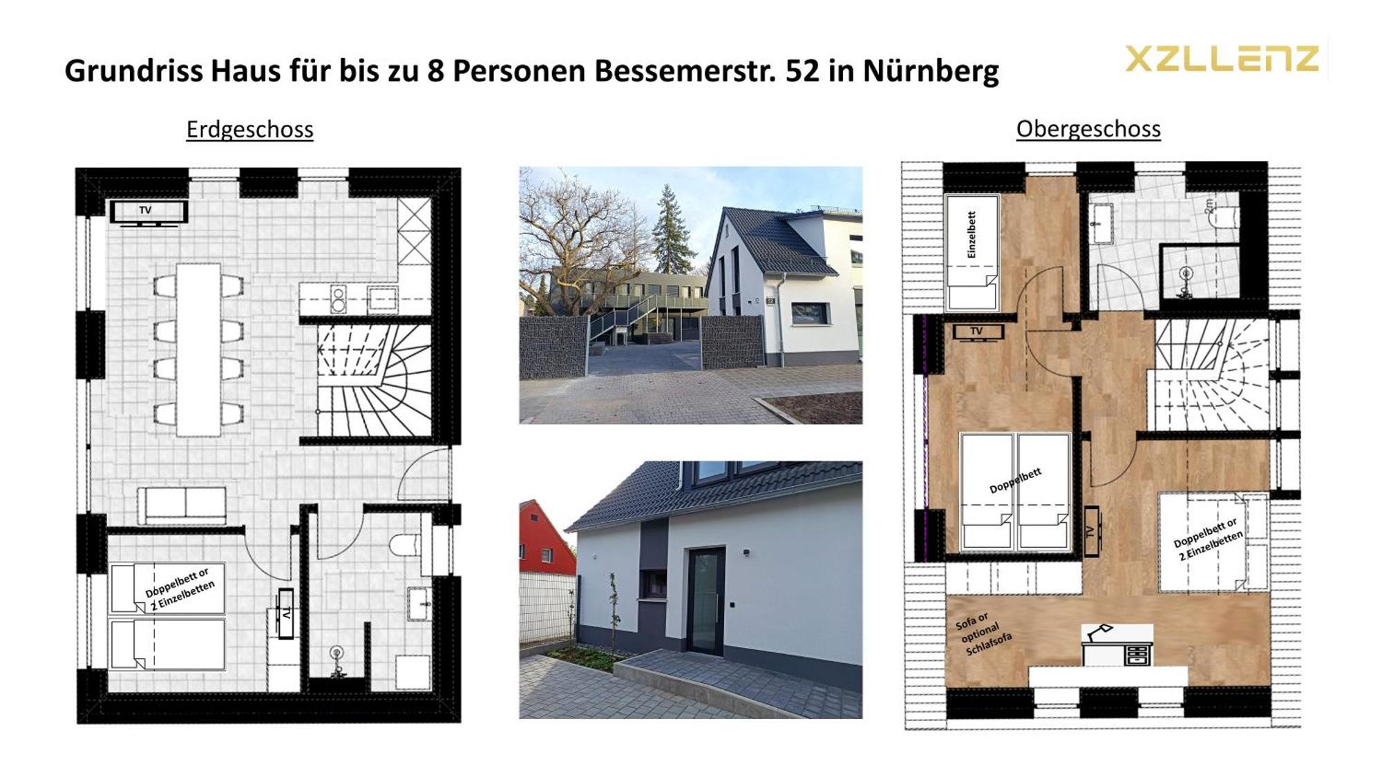 Xzllenz - 4 Schlafzimmer, Zentral, Parken, U-Bahn, 2 Baeder, 4 Smart-Tv, Optional Einzelbett Norimberk Exteriér fotografie